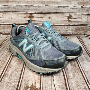 NEW BALANCE 410 V5 Women's 11 B Trail Running Gray Blue Hiking Shoe Sneaker